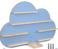 Tectake Blue Wall Shelf With