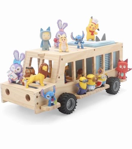 New wooden bus - wooden, box